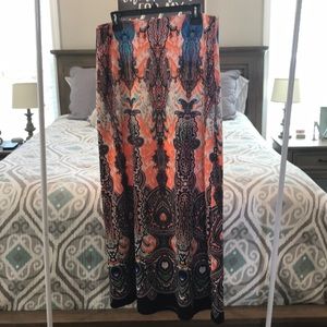 Long patterned skirt